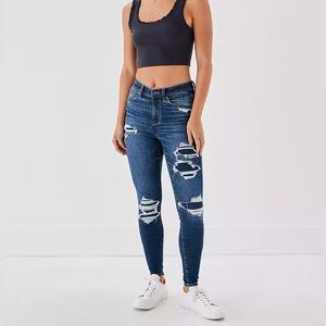 Patched Ripped American Eagle Jeans